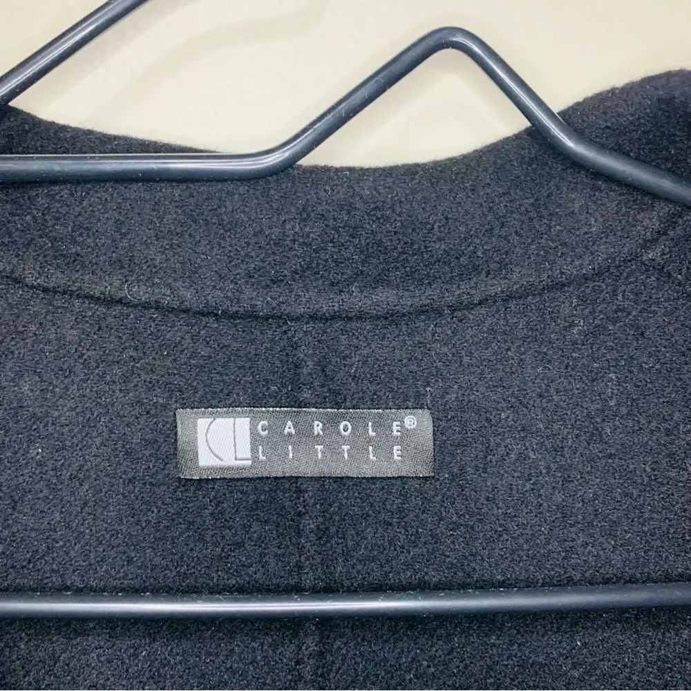 Carol Little 100% wool felt Classic Black Women's Jacket size large